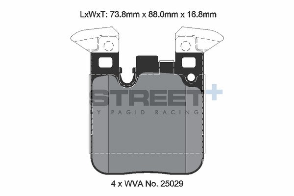 Pagid - Rear Brake Pad Set STREET+ BMW M2, M3, M4 F8X