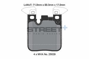 Pagid - Rear Brake Pad Set STREET+ BMW (M135i, M235i, M140i, M240i, 340i & more!)