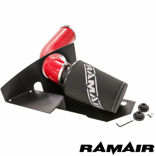 Ramair - Red Air Filter & Heat Shield Induction Intake Kit EA888 2.0 TSI TFSI Audi A3 (8P), Skoda Octavia (1Z), Seat Leon (1P), VW Golf GTI (mk6), VW Scirocco - Nineteen72 Performance