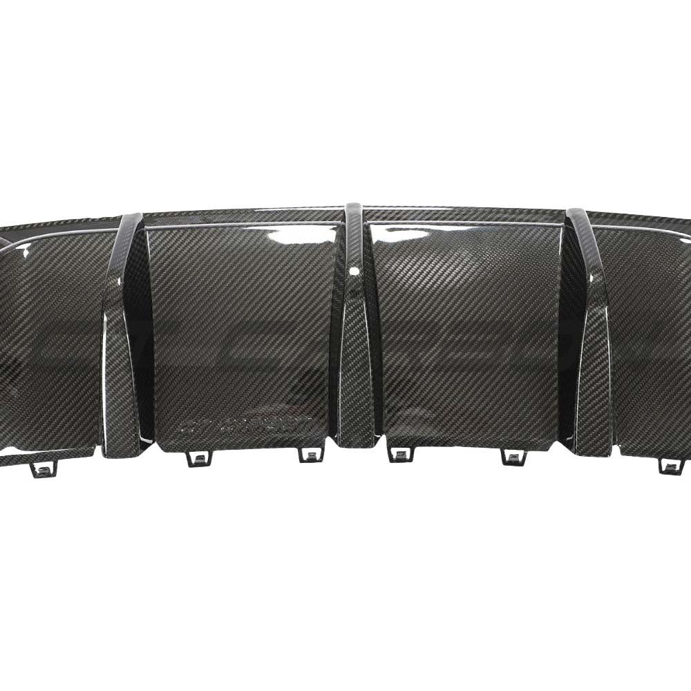 Audi RS3 8Y saloon full carbon fiber kit by CT Design, featuring sleek carbon fiber exterior components on the car.
