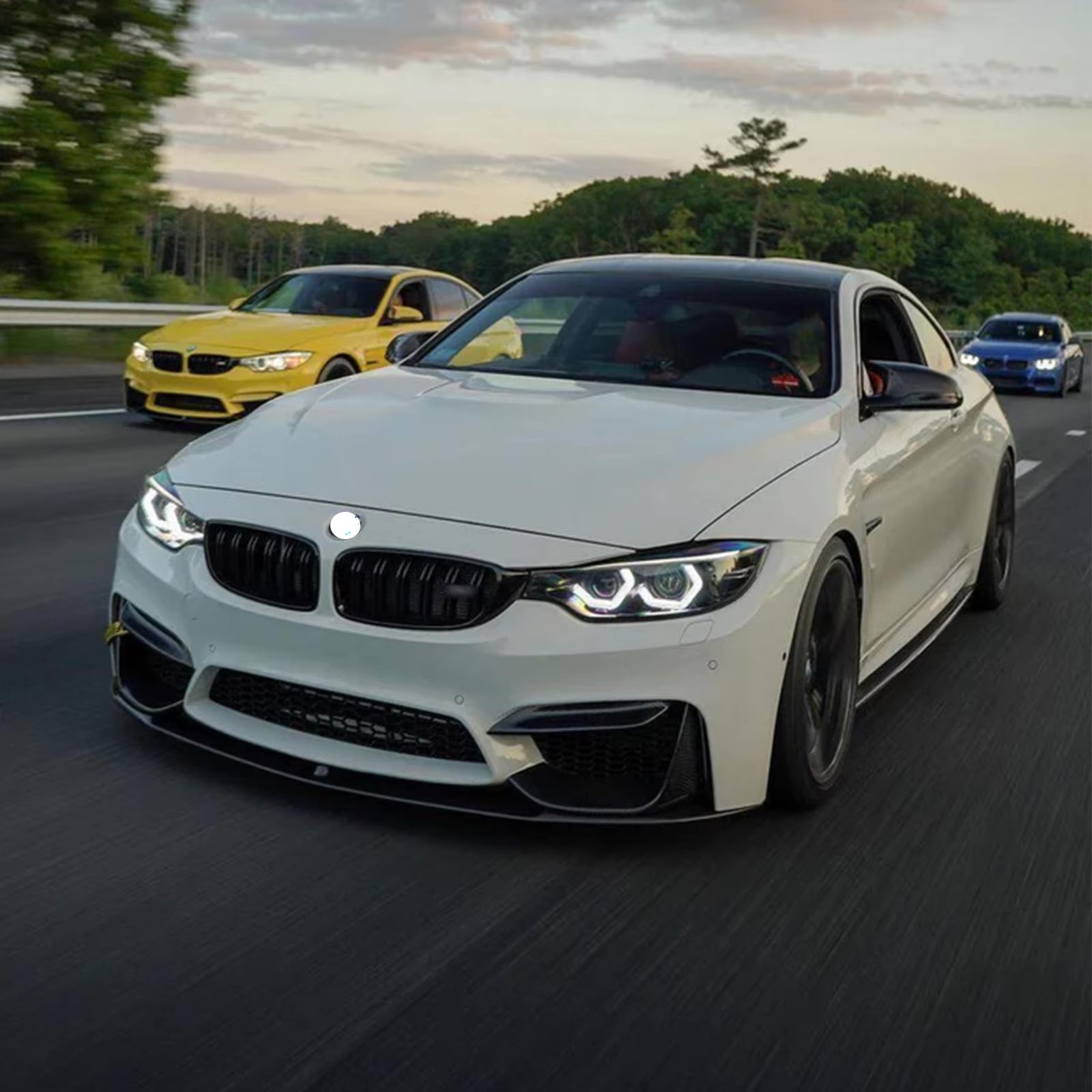 72Design BMW M3/M4 (F80/F82) Gloss Black Performance Style Front Splitter - Nineteen72 Performance