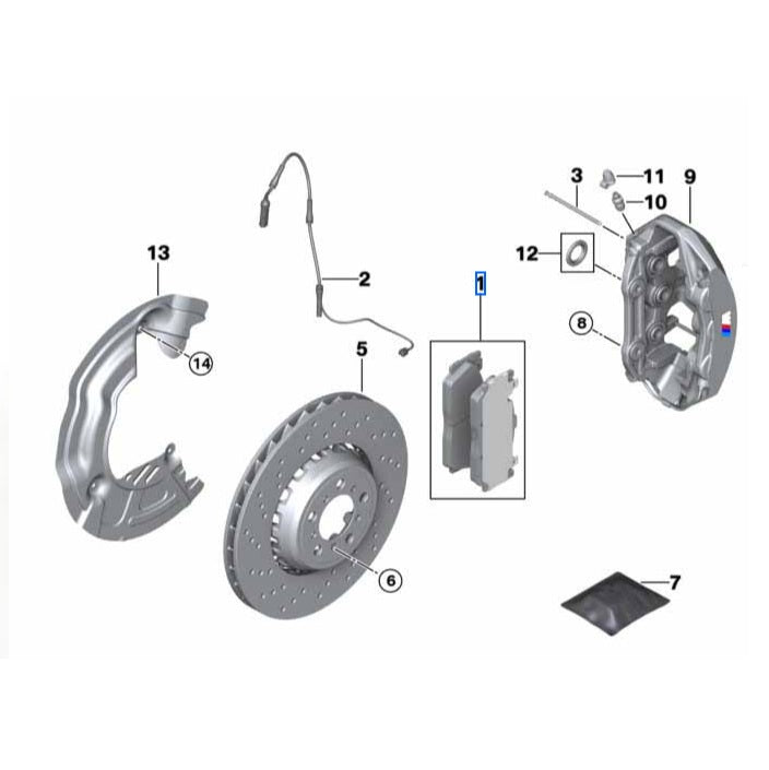 Genuine BMW M2 Competition Front & Rear Discs (400mm & 380mm) & Pads (Option 2NH) - Nineteen72 Performance