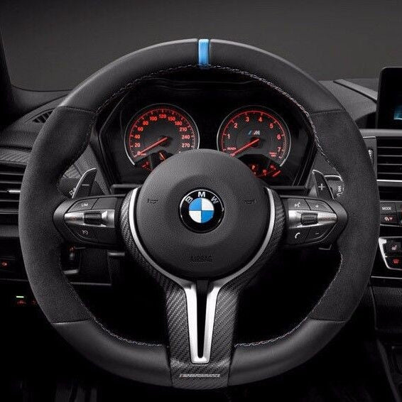 Genuine BMW F87 F80 F82 M Performance Alcantara Steering Wheel - 32302413014 - Nineteen72 Performance