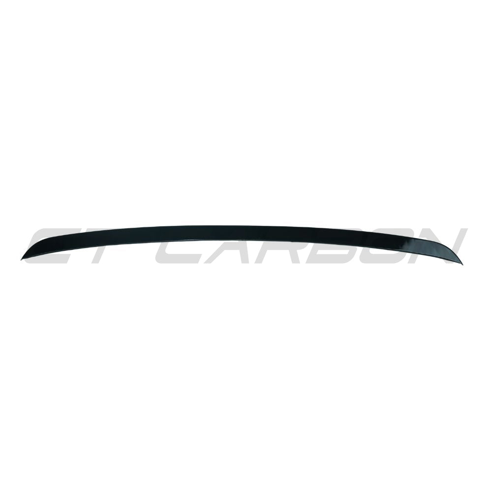 Gloss black spoiler for Volkswagen Golf R/GTD/GTI MK7/7.5 2014-2020 by CT Carbon, shown on a hatchback vehicle.