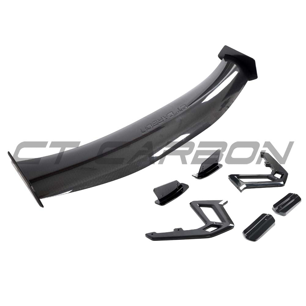 CT Carbon Lotus Emira full carbon fibre kit V2, showcasing lightweight carbon fiber panels and aerodynamic design details.