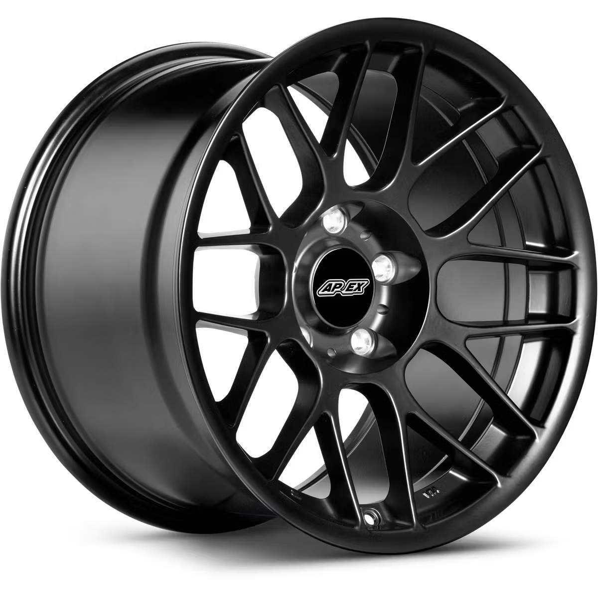 Apex ARC-8 flow formed alloy wheels with a sleek, multi-spoke design shown in a close-up image.