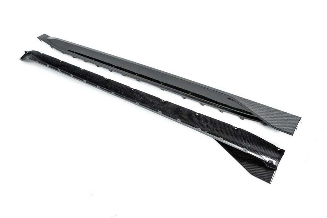Genuine BMW M Performance Carbon Side Skirts G80 M3 - 51192473041 / 51192473040 - 51775B5E674 / 51775B5E673 - Nineteen72 Performance