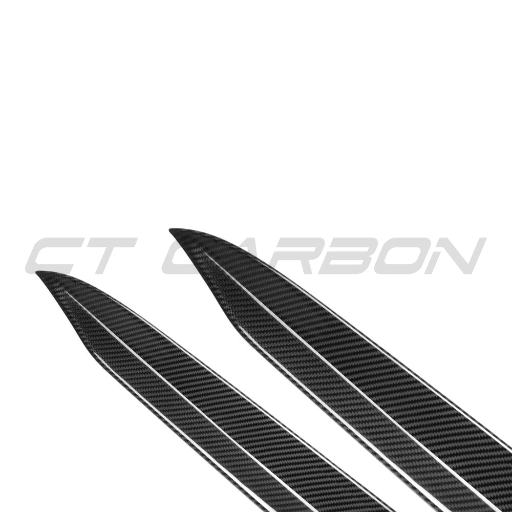 BMW X6 G06/X6M F96 2019+ Carbon Fibre Rear Window Trims by CT Carbon, enhancing vehicle style and aerodynamics.