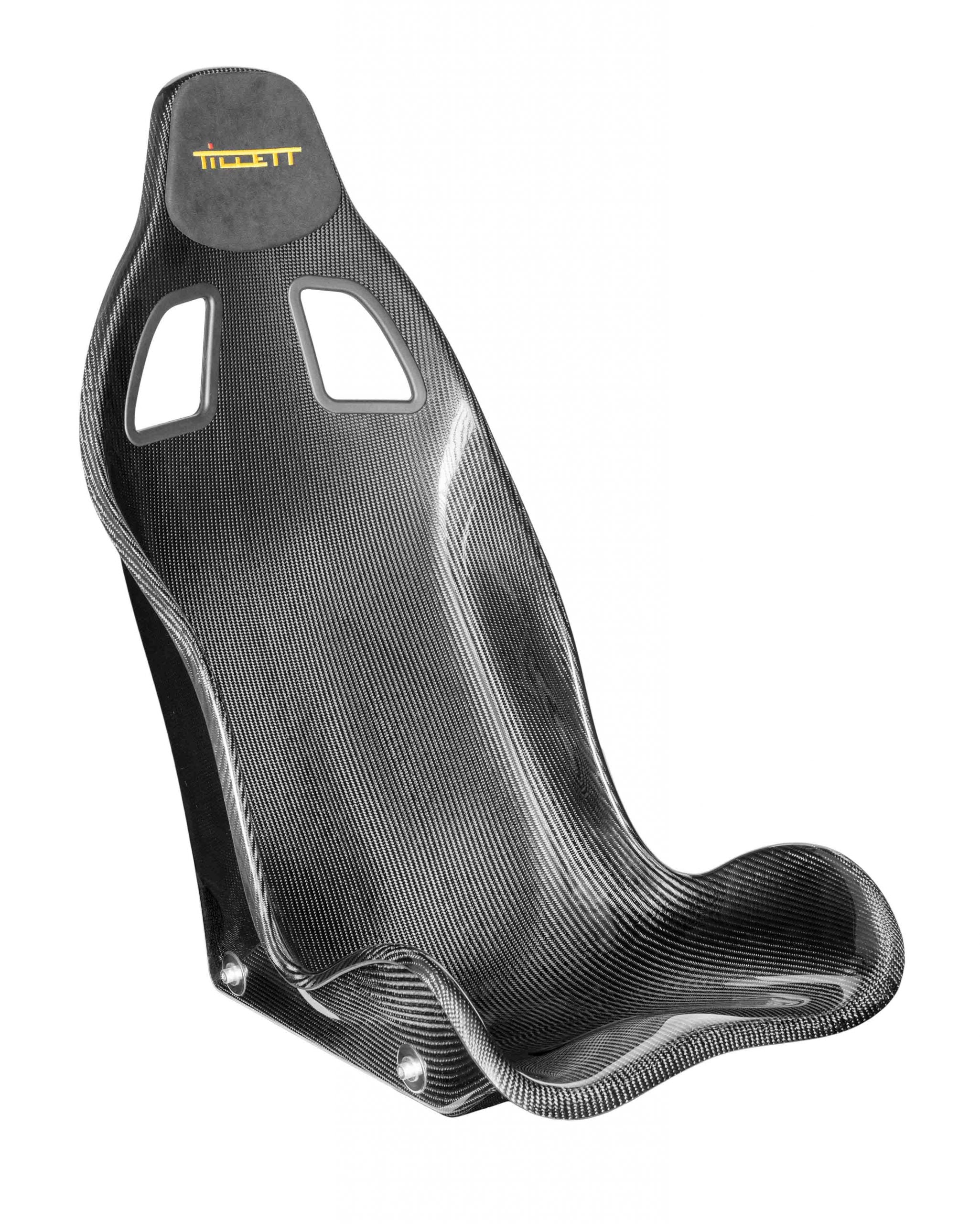 TILLETT B9 racing car seat with black fabric and side support, designed for high-performance motorsport vehicles.