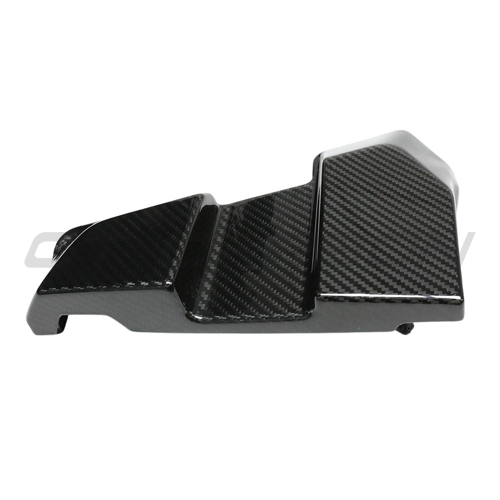 BMW M2 M3 M4 G87 G80 G81 G82 G83 carbon fiber ECU battery terminal cover by CT Carbon, showing sleek textured finish and precise fit