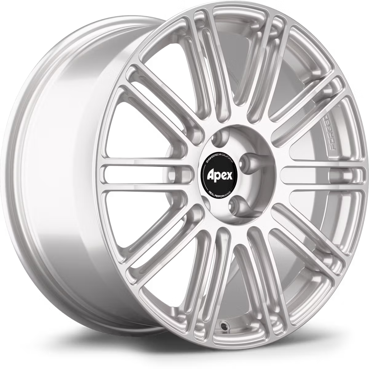 Apex TC-10RT forged alloy wheels with a sleek, multi-spoke design for high-performance vehicles, shown in a close-up image.