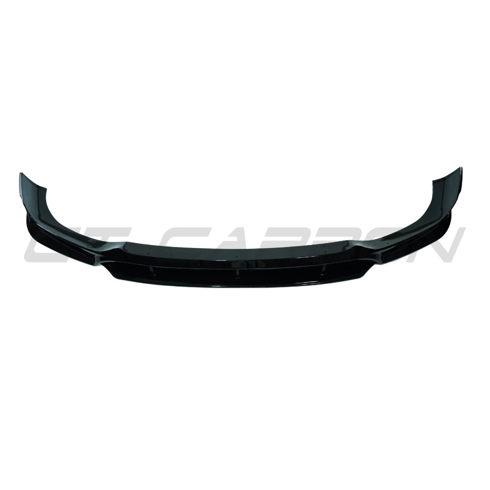 BMW X6 G06 2019-2022 CT Carbon gloss black front splitter, V2, designed for the pre-LCI model, showing the sleek aerodynamic part.