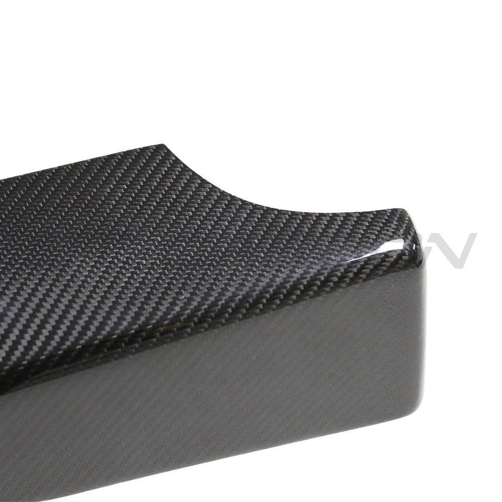 CT Carbon interior door panel trim add-on for Tesla Model 3 2017-2023, featuring sleek carbon fiber design and precise fit.