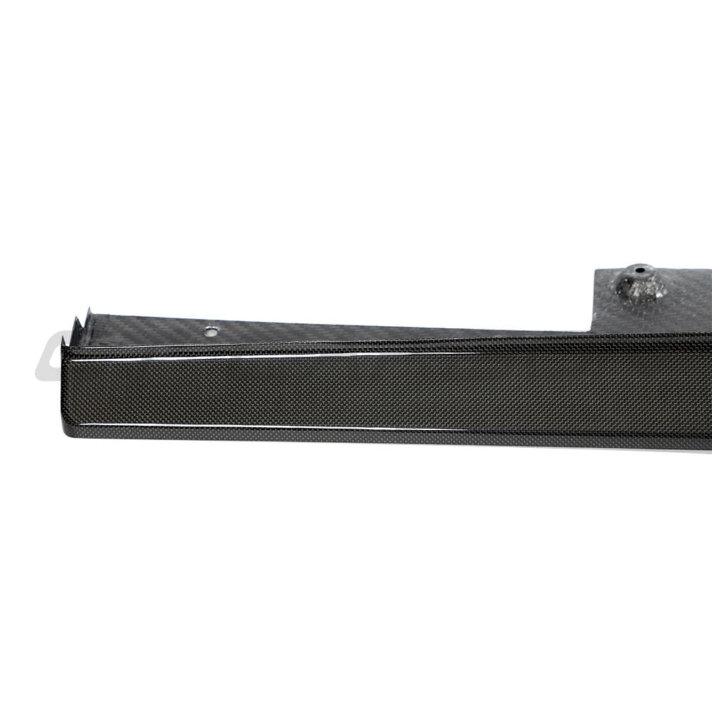 Carbon fiber side skirt extension for Ferrari 812 Superfast and GTS by CT Carbon, showcasing sleek aerodynamic design.