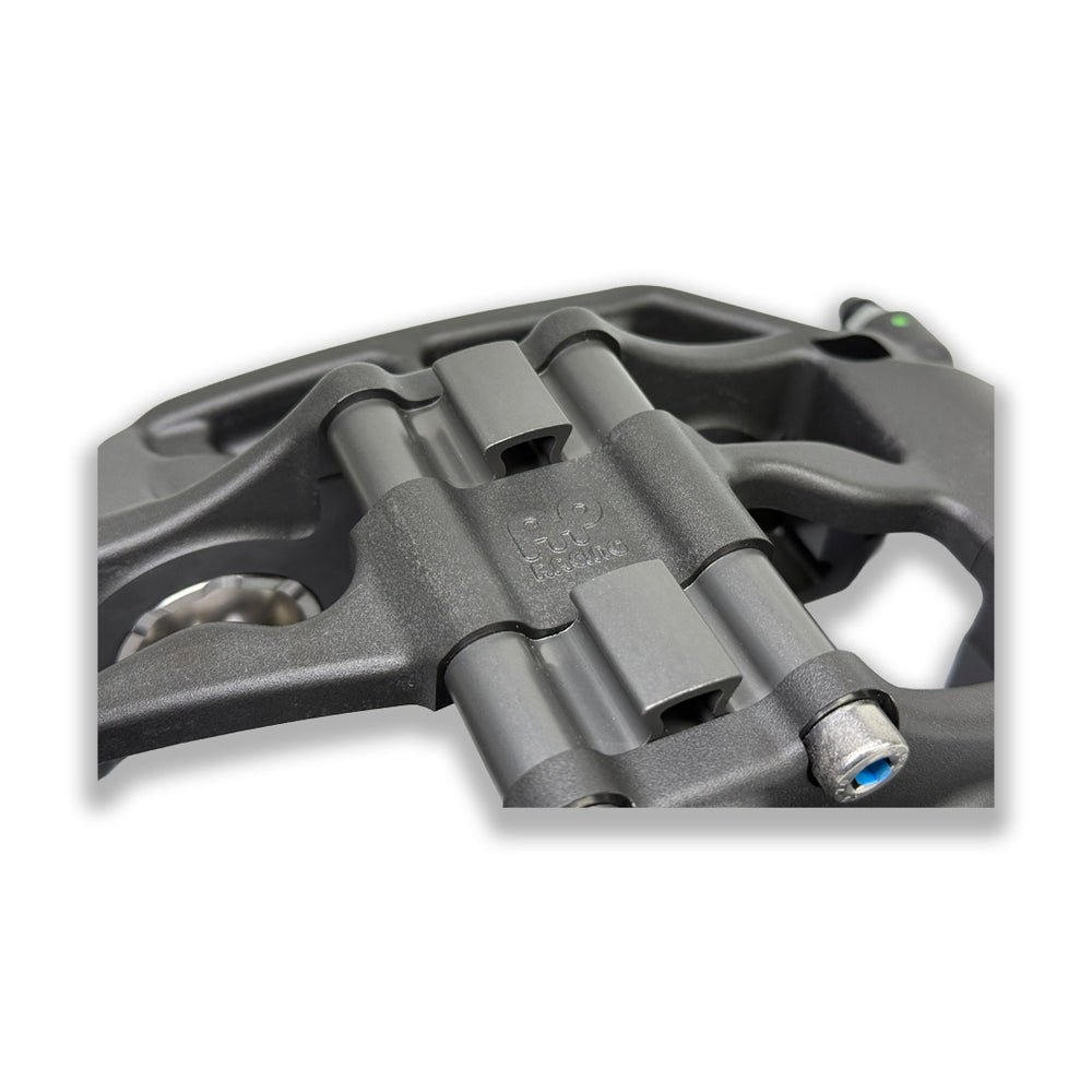 Pair of AP Racing Pro5000R big brake calipers with anodised finish, 6-piston design for high-performance brake kits.