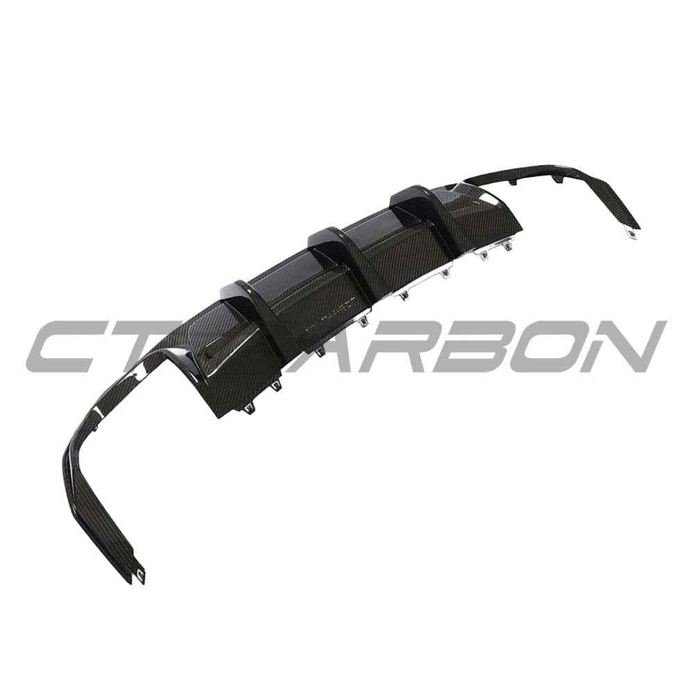 Audi A3/S3/RS3 8Y Sportback full carbon fiber kit by CT Design, including diffuser and aerodynamic enhancements.