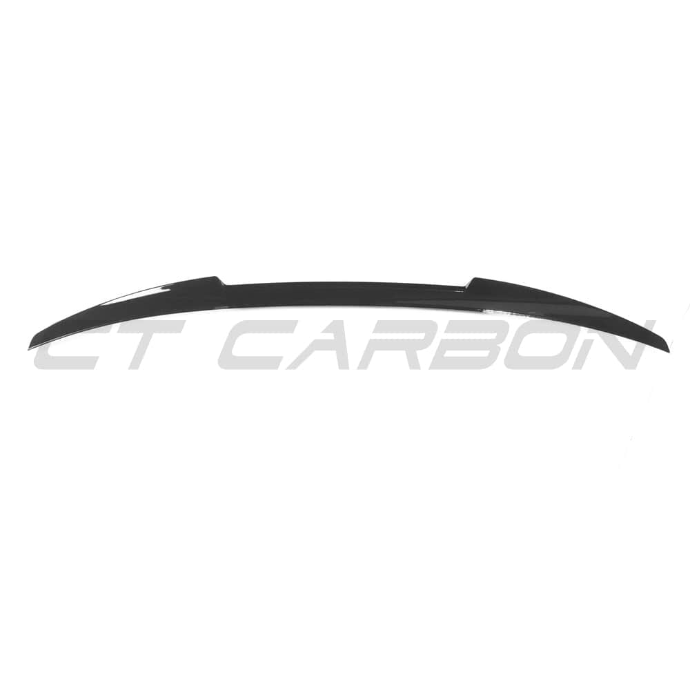 Gloss black spoiler for Audi A3/S3 saloon 2013-2019 8V by CT Carbon, shown installed on the vehicle.