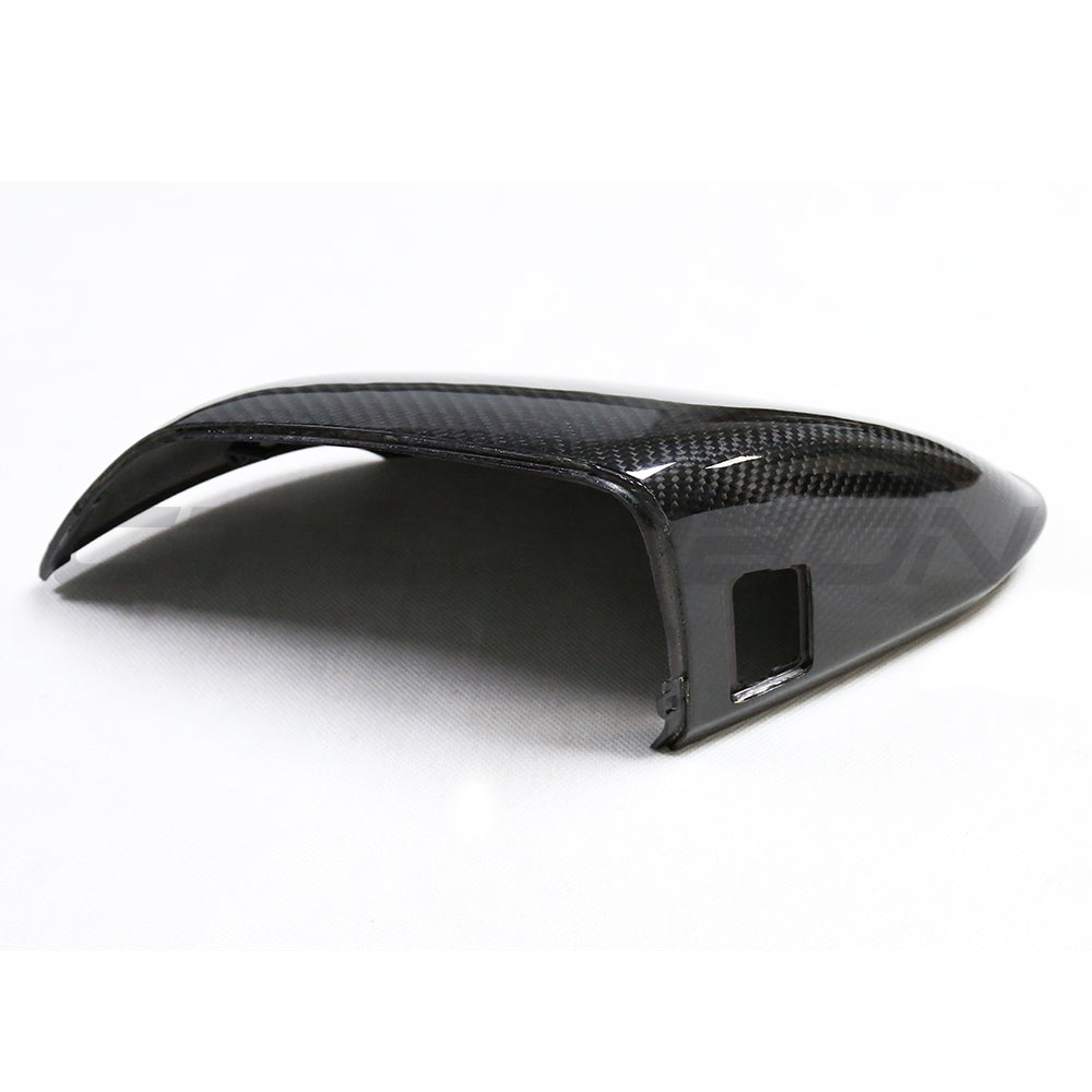 Carbon fibre side mirrors for Audi Q8, SQ8, RSQ8, and Lamborghini Urus with lane assist, crafted by CT Carbon.