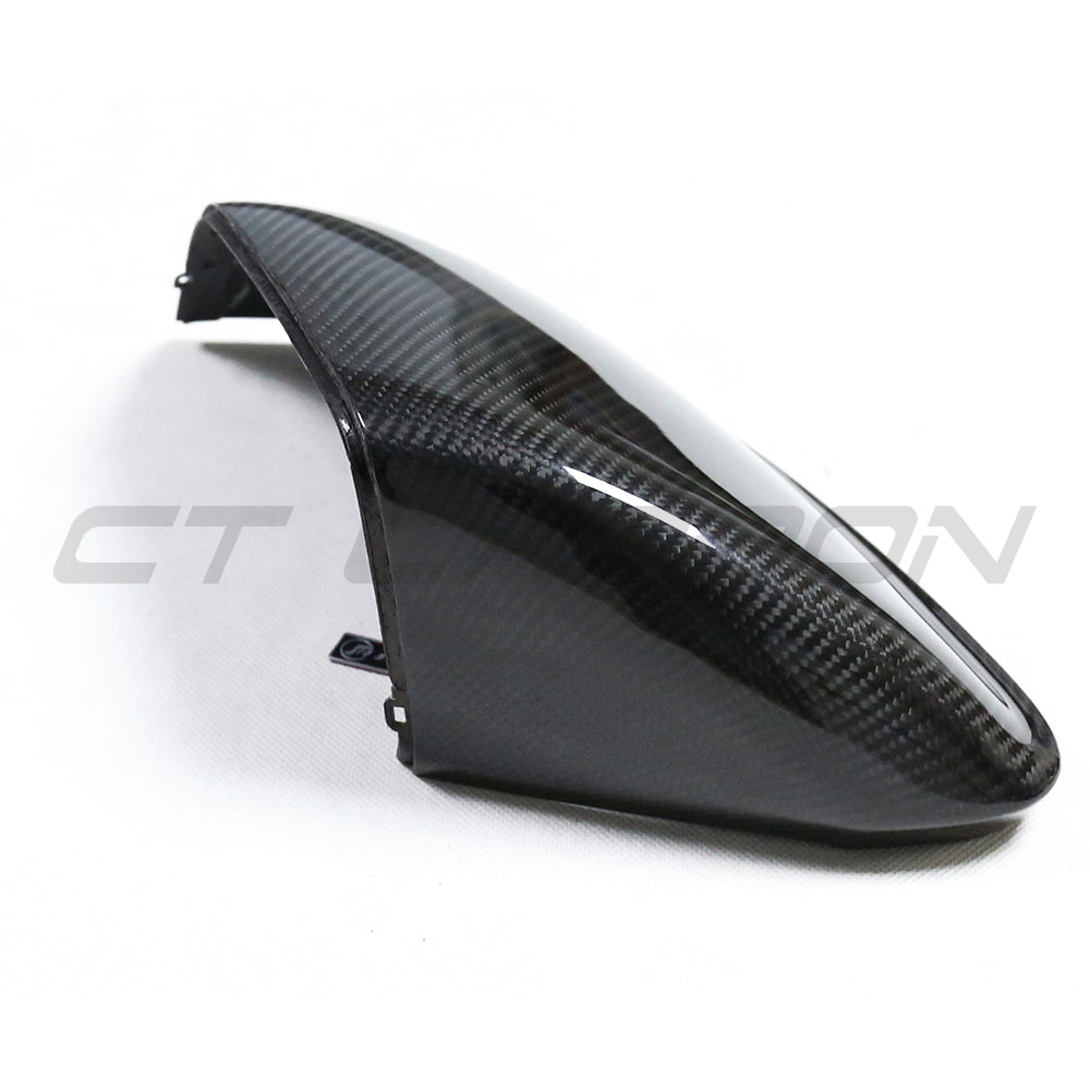 Carbon fiber side mirrors for Audi Q8, SQ8, RSQ8, and Lamborghini Urus by CT Carbon, without lane assist, detailed close-up view.