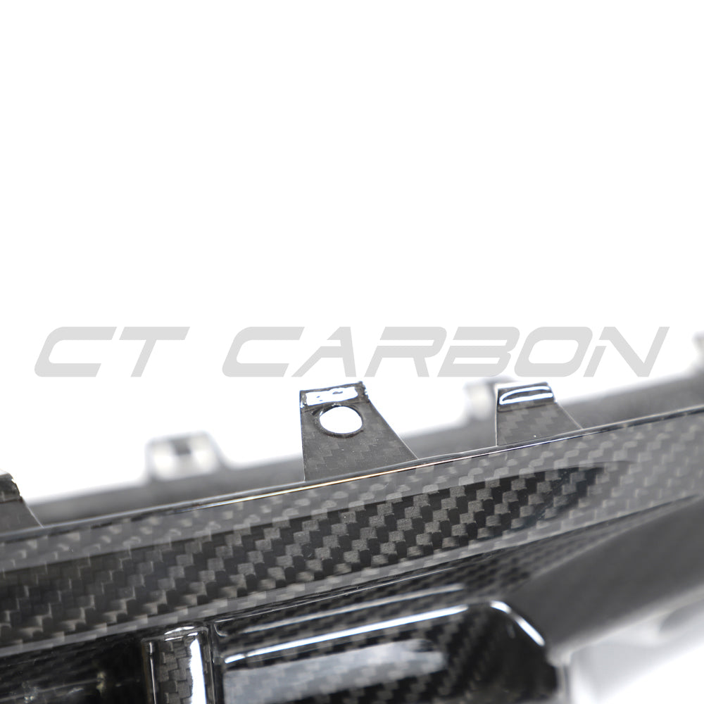 Carbon fiber rear diffuser for Audi RS3 8Y (2022-2024) by CT Carbon, featuring V2 design with sleek aerodynamic styling.