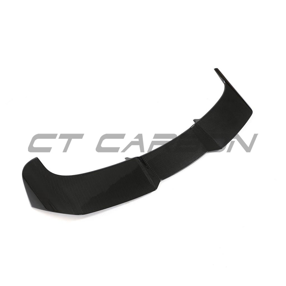 AUDI RS6 C8 Avant carbon fibre spoiler by CT Carbon, showcasing sleek, lightweight aerodynamic design on the car.