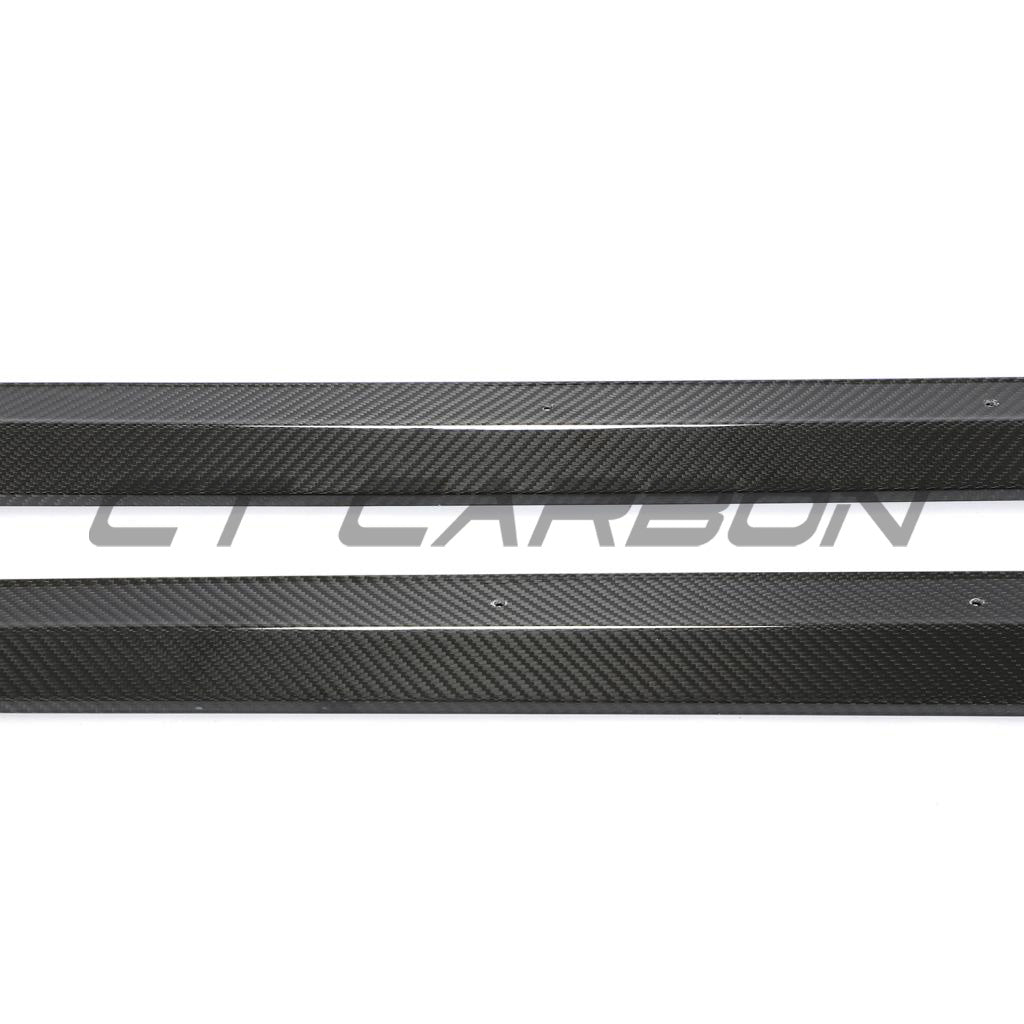 Full Audi RS6 C8 2019+ CT Design carbon fiber kit installed on the car, showcasing sleek, lightweight carbon fiber accents and details.