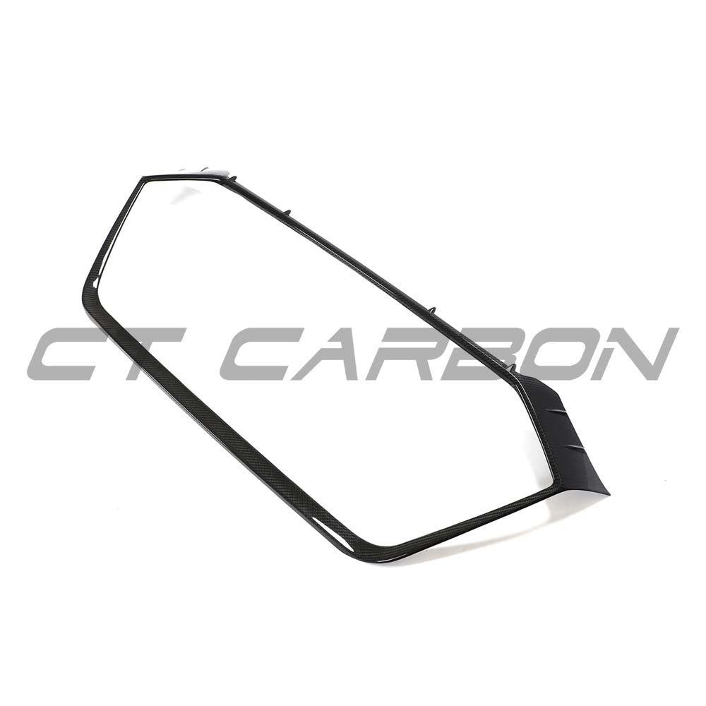 AUDI RS6 C8 2019+ full carbon fibre kit by CT Carbon, including grille surrounds on a silver Audi RS6 Avant.