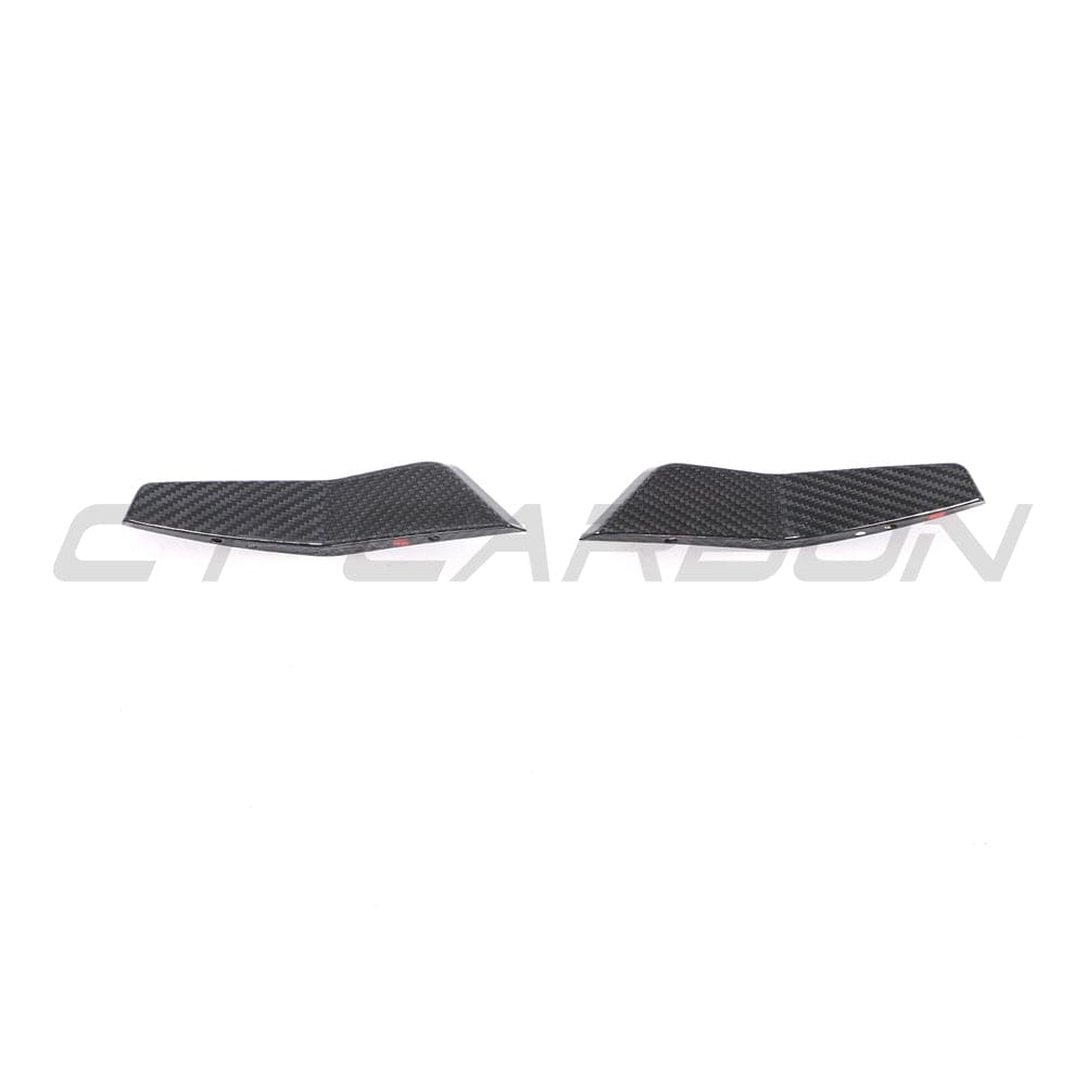 Audi RS6 C8 2019+ full carbon fiber kit by CT Carbon, including canards, showcase the lightweight, high-performance aerodynamic parts.