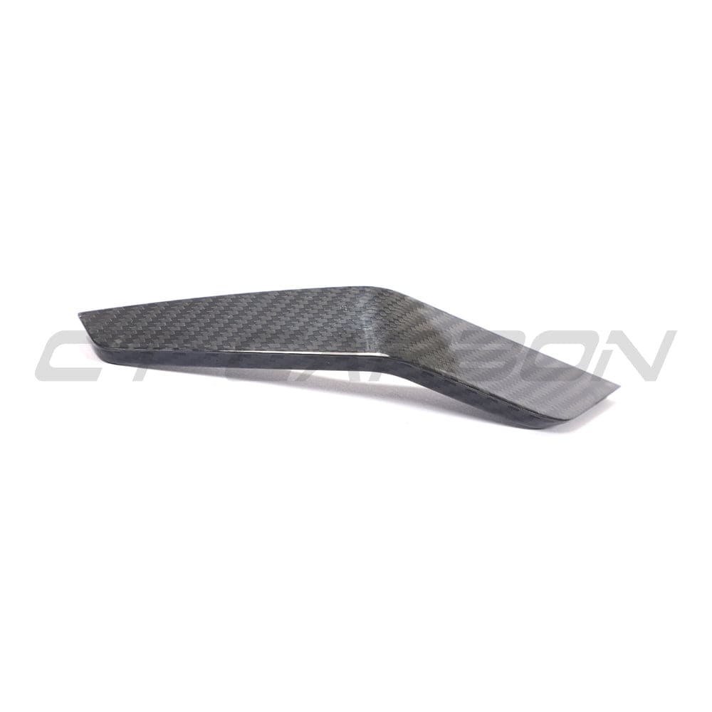 Carbon fibre canards for AUDI RS6 and RS7 C8 Avant accessories by CT Carbon, shown on a grey vehicle.