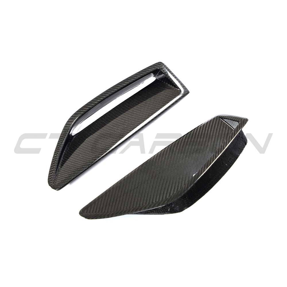 Audi RS6 C8 2019+ CT Carbon full car carbon fiber kit front bumper vent trim detailed close-up image