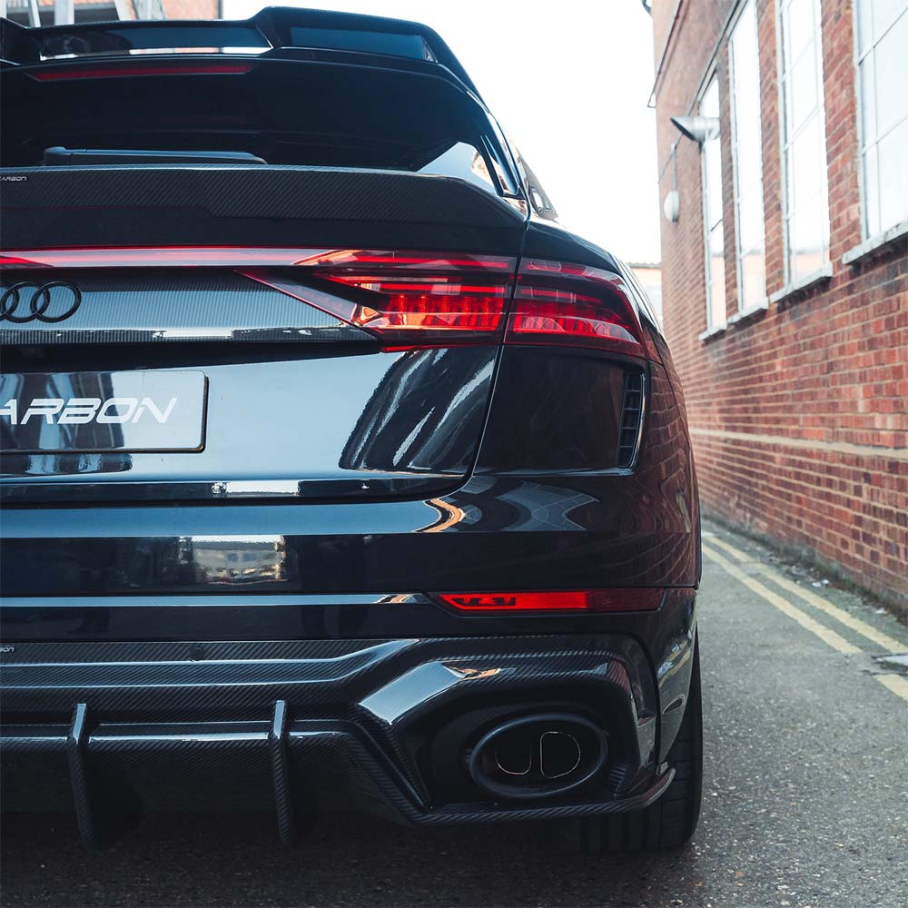 AUDI RSQ8 2020-2024 carbon fibre full kit by CT Design, showcasing sleek carbon fibre accents on the vehicle.