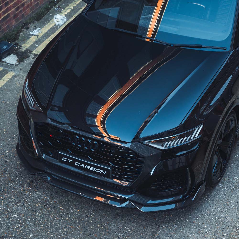 Audi RSQ8 2020-2024 carbon fibre full kit by CT Design, featuring aerodynamic body enhancements and sleek carbon fibre components.