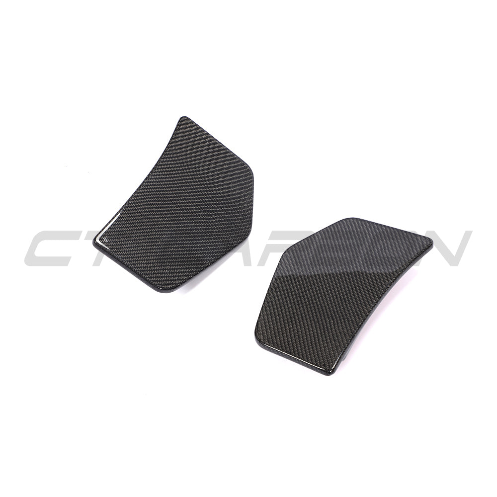 Carbon fiber rear bumper add-on for Audi TTRS Quattro MK3 2015-2018, designed as a stylish car accessory by CT Carbon.