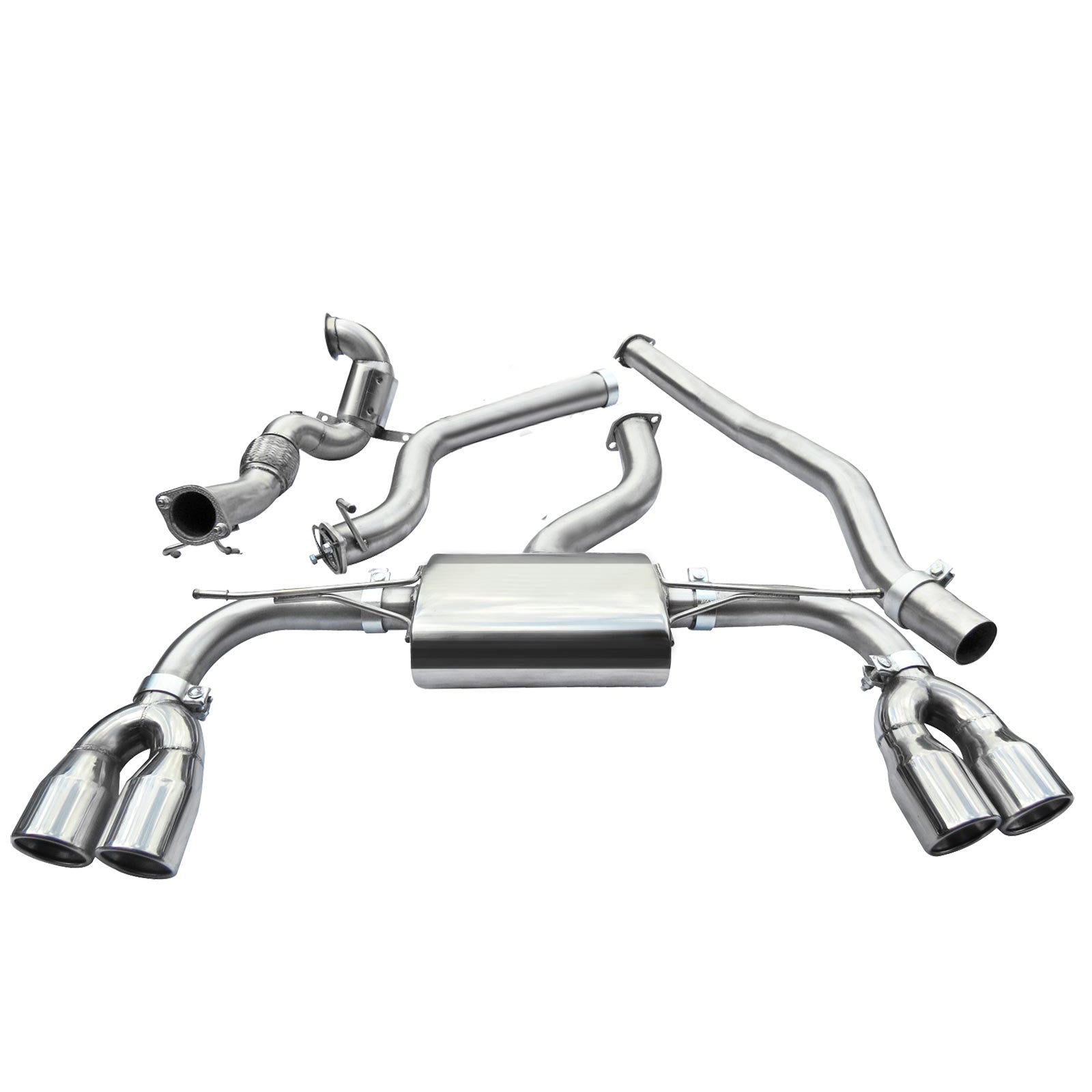 Cobra Sport - Audi S3 (8V) Saloon (Non-Valved) (13-18) Turbo Back Performance Exhaust - Nineteen72 Performance