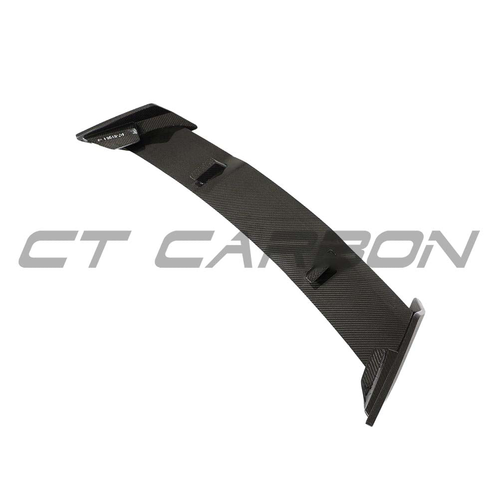 BMW 1 Series F40 and F70 carbon fibre wing spoiler by CT Design, featuring a sleek, aerodynamic design for enhanced performance.