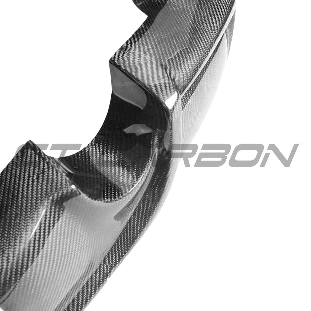 BMW 2 Series F22/F23 carbon fibre diffuser by CT Carbon, featuring a sleek MP style design on a sports car.