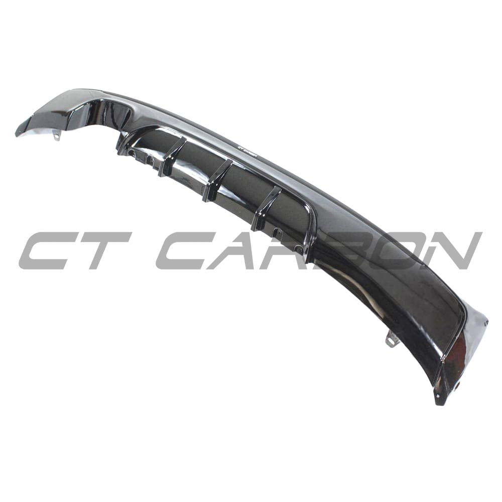 BMW 2 Series F23 gloss black full kit with twin exhaust by CT Carbon, featuring sleek design and V4 branding.