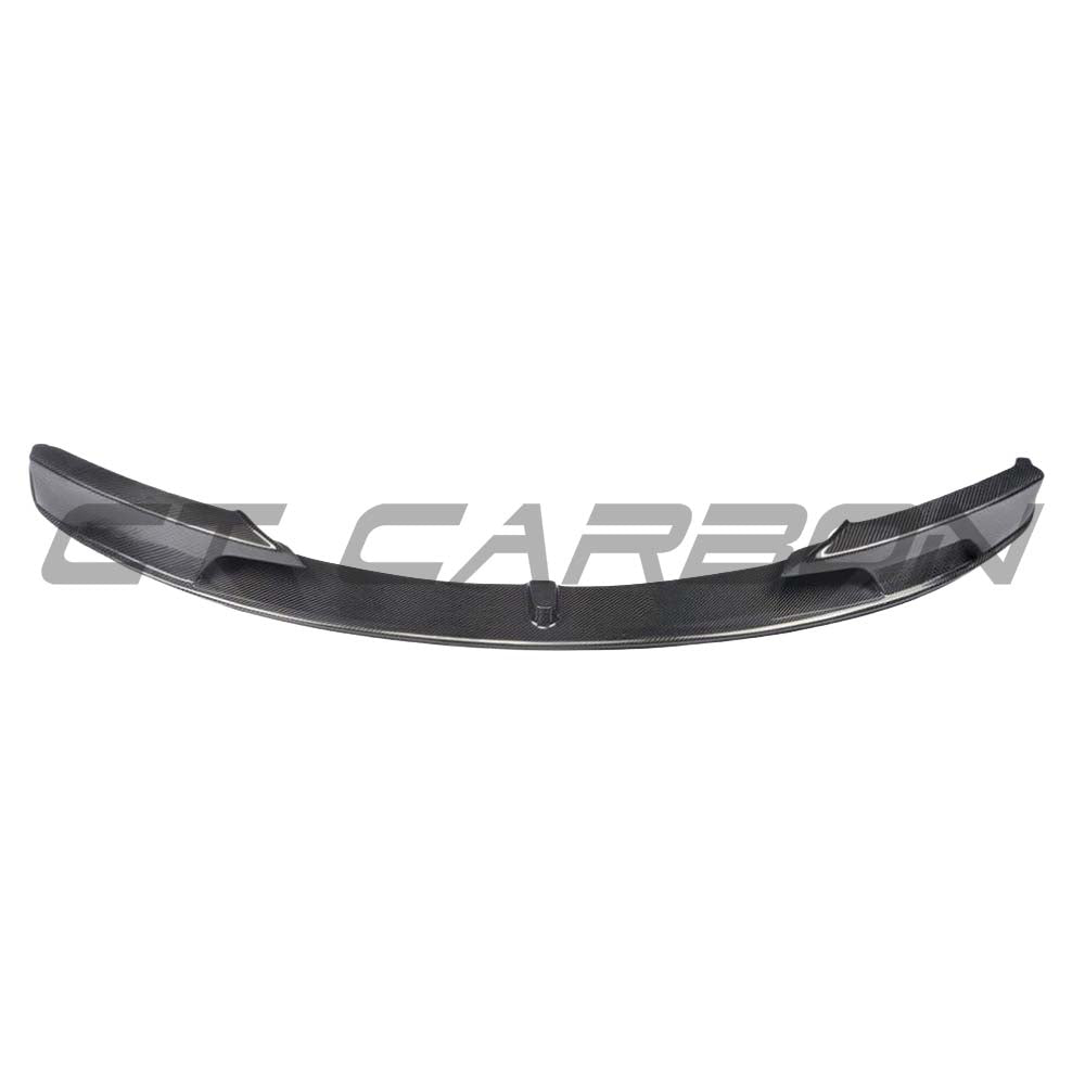 BMW F30 3 Series carbon fibre splitter kit by CT Carbon, featuring a sleek, full carbon fibre finish on the front bumper.