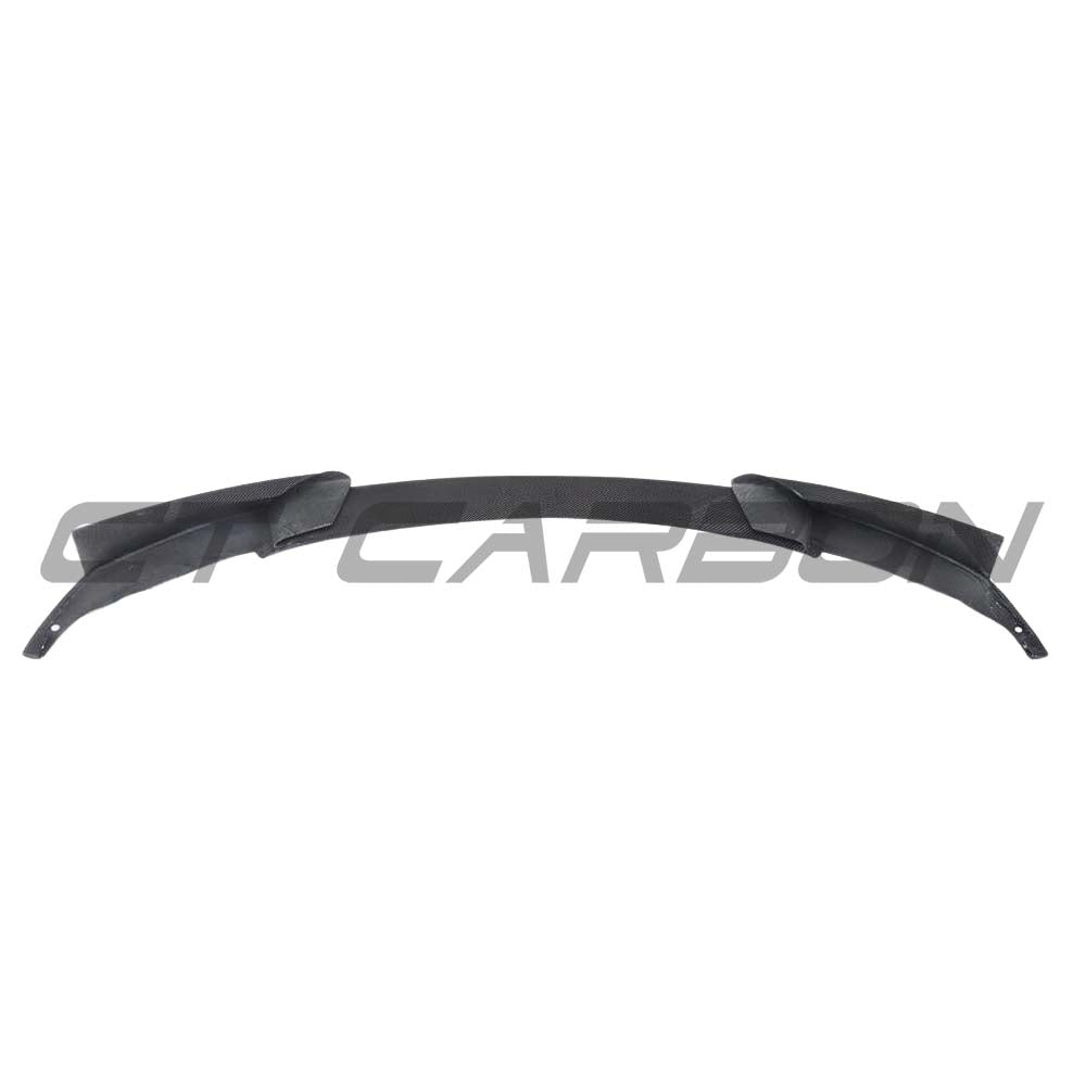 BMW 3 Series F30/F31 carbon fibre splitter V1 by CT Carbon, showcasing the sleek, aerodynamic design on the front of the vehicle.