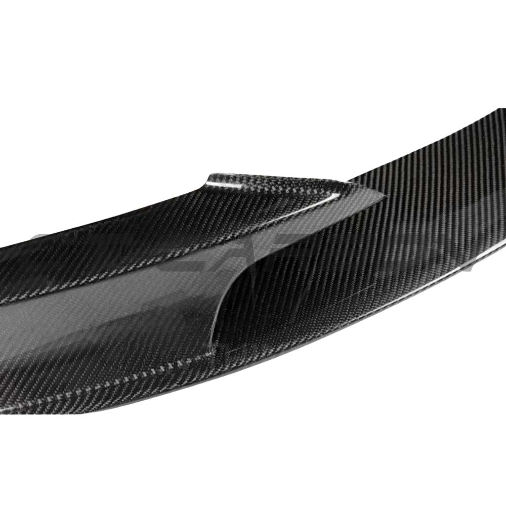 BMW F30 3 Series carbon fiber kit by CT Carbon, including splitter and exterior enhancements, shown on a 2011-2019 model.