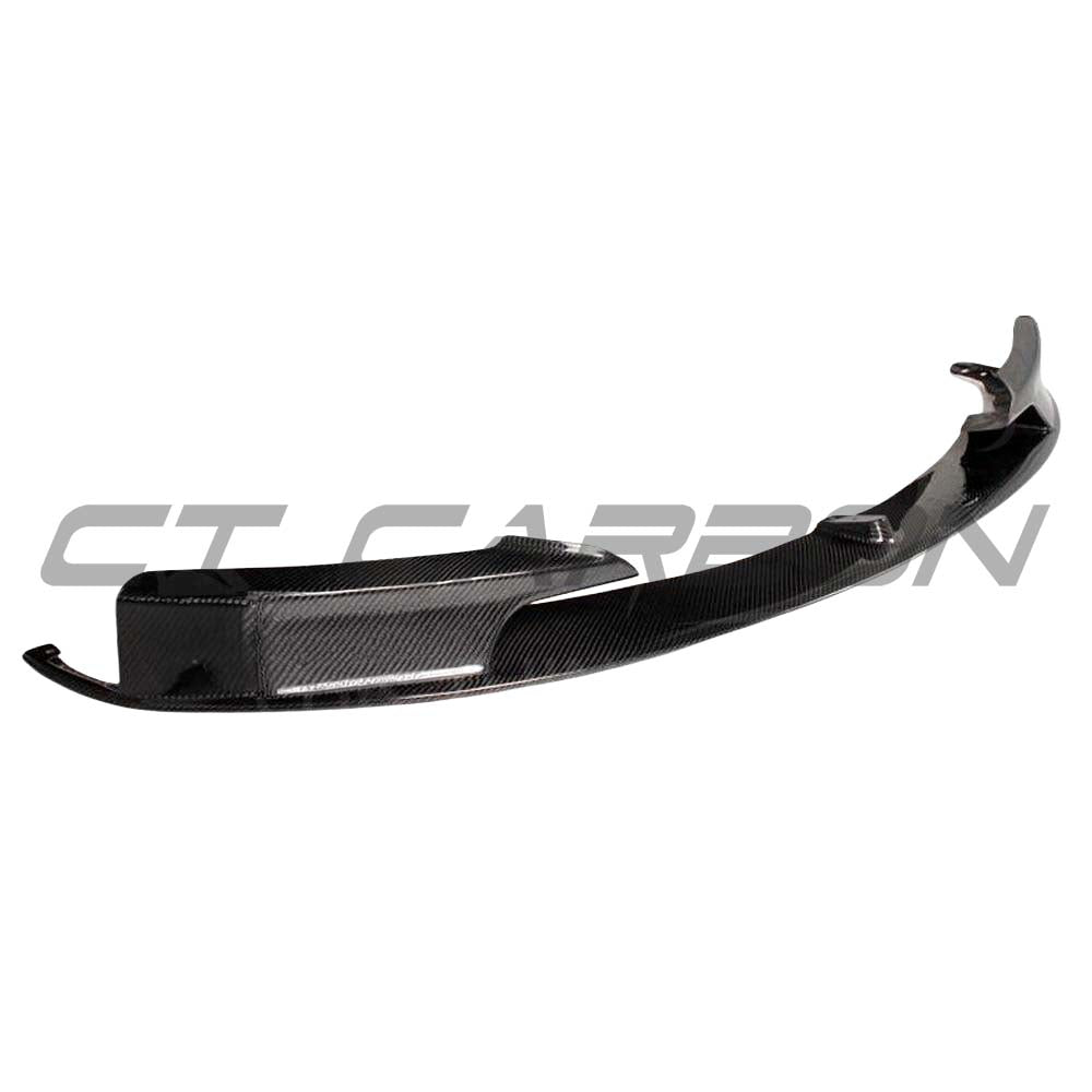 BMW F30 3 Series 2011-2019 full carbon fibre kit by CT Carbon, featuring splitter and aerodynamic enhancements.
