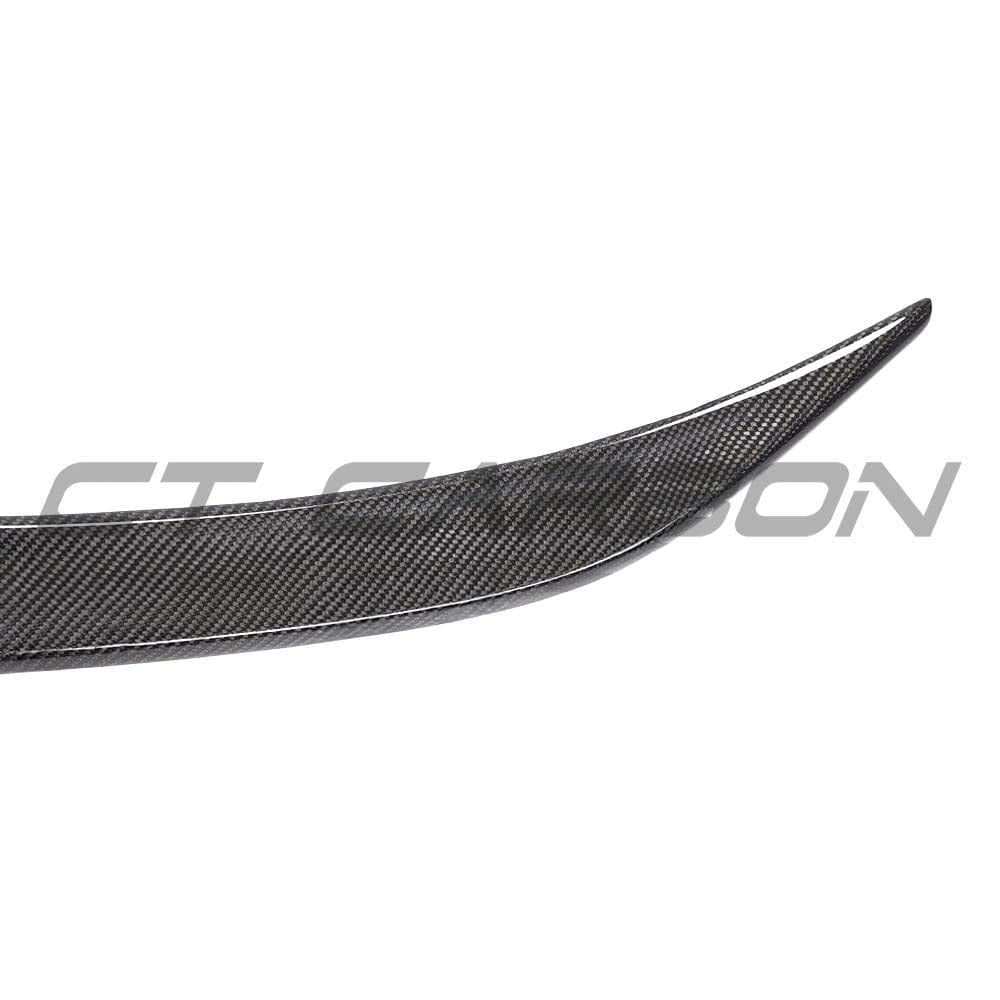 BMW M3 G80 G20 carbon fiber spoiler by CT Carbon, OEM-style automotive spoiler for 2018+ 3 Series models.