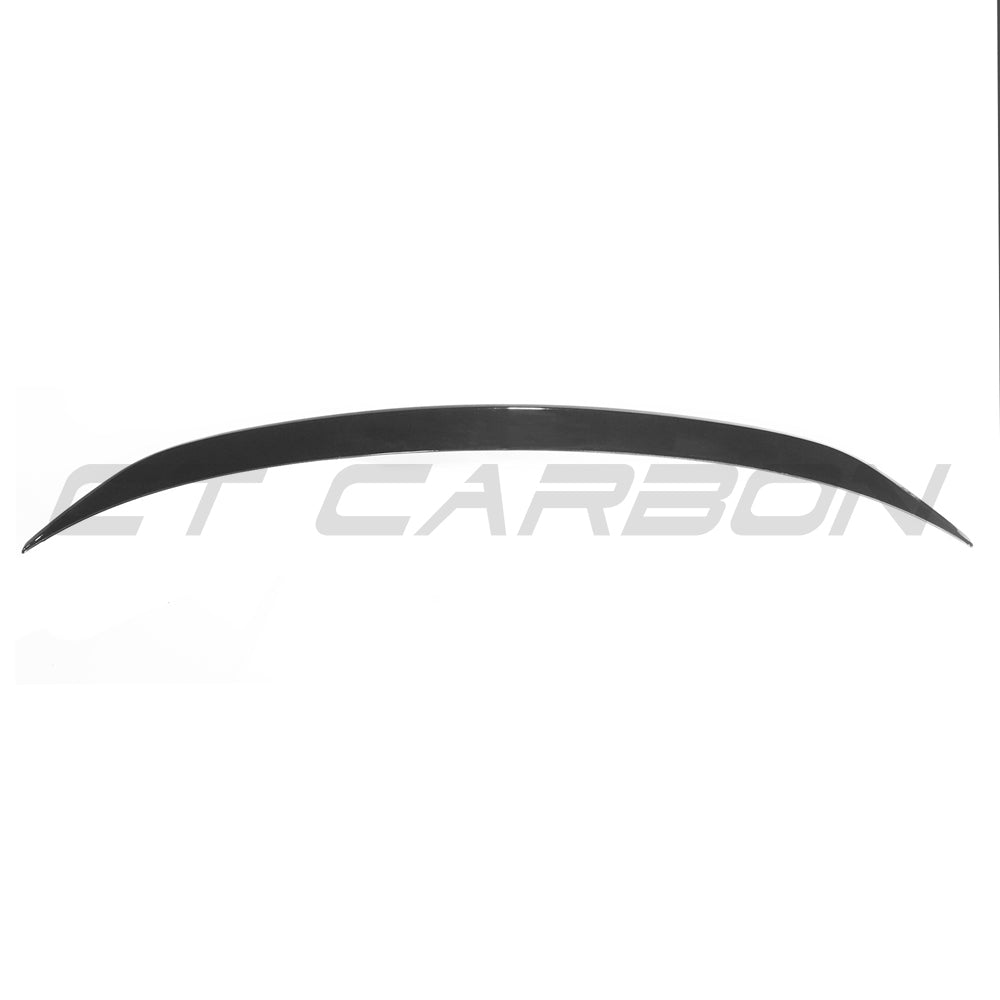 BMW 3 Series and M3 G20 G80 CT Carbon gloss black spoiler, OEM style, aerodynamic rear car spoiler for enhanced sporty look.