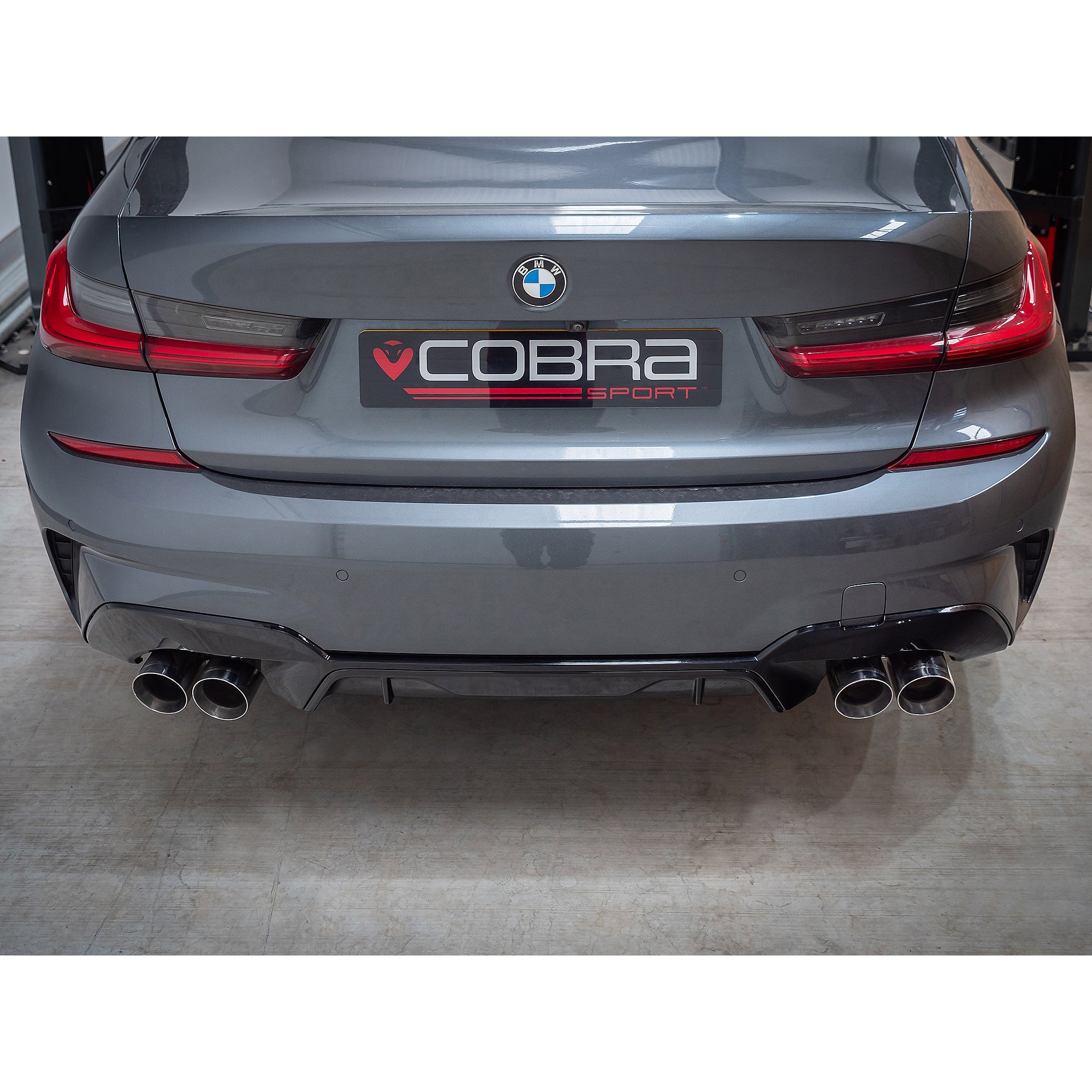 Cobra Sport - BMW 330e (G20) (19>) Non-Valved Venom Quad Exit Rear Axle Back M3 Style Performance Exhaust - Nineteen72 Performance