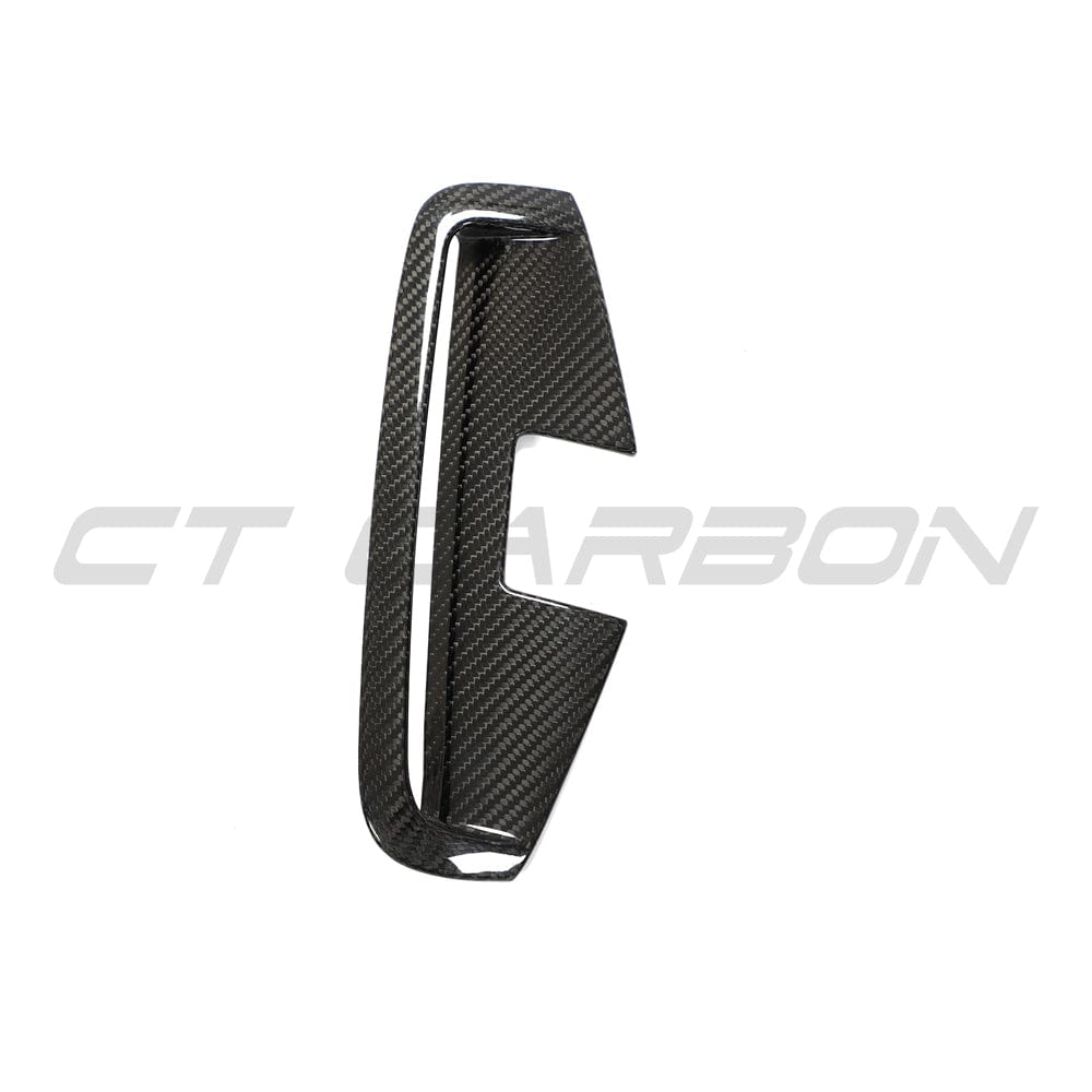 Set of four BMW 4 Series G22/G23 2020+ carbon fiber vent accessories by CT Carbon, shown on vehicle with sleek black finish.