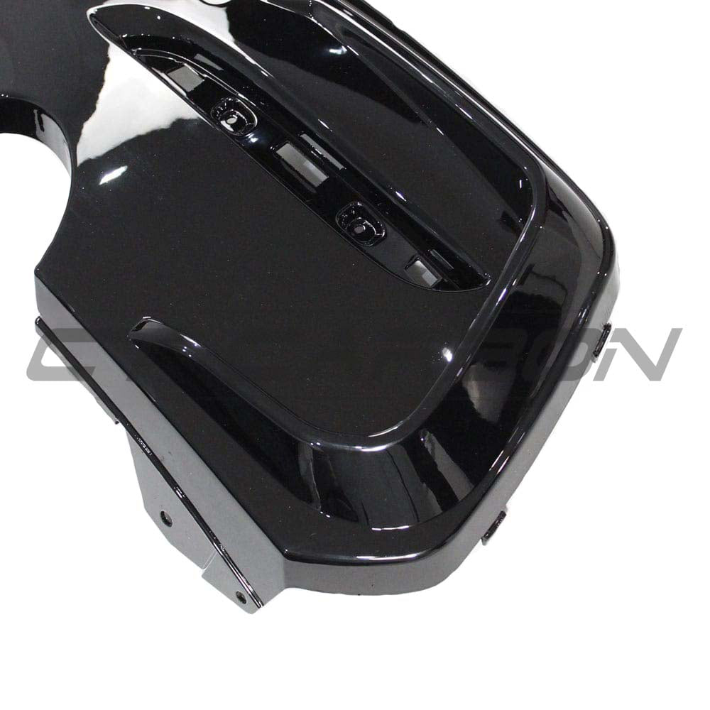 BMW F20 F21 1 Series LCI gloss black diffuser by CT Carbon, showcasing sleek aerodynamic design and high-quality finish.