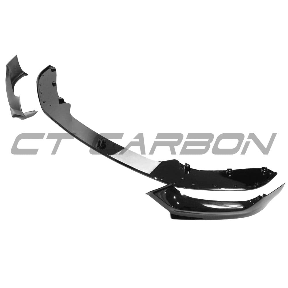 BMW F20 F21 1 Series LCI gloss black full kit by CT Carbon, featuring textured black exterior car accessories.