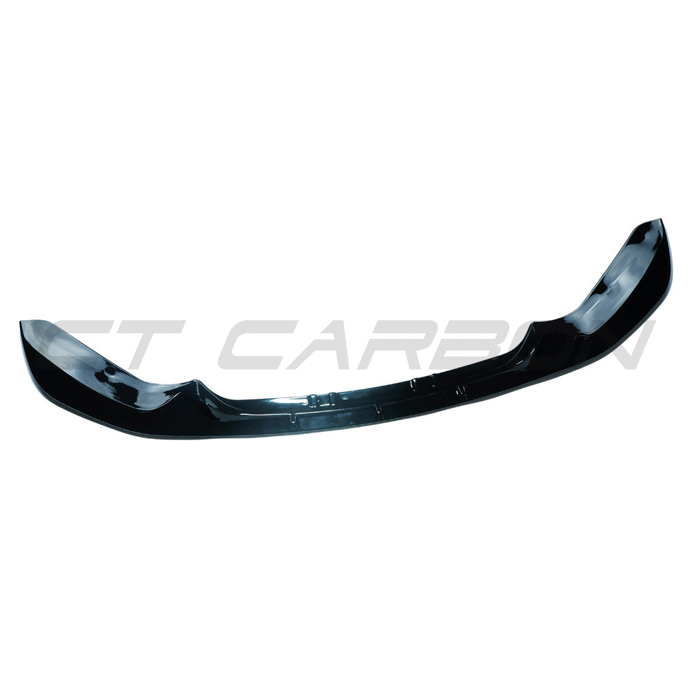 BMW F20/F21 1 Series LCI GLOSS BLACK Splitter by CT Carbon, front automotive splitter with a sleek gloss black finish.