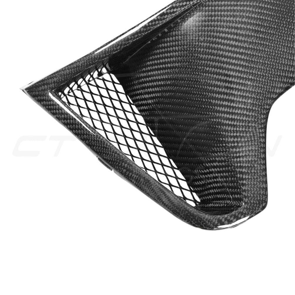 BMW F36 4 Series Coupe full carbon fiber kit with twin exhaust, featuring lightweight, high-quality carbon fiber components by CT Carbon.