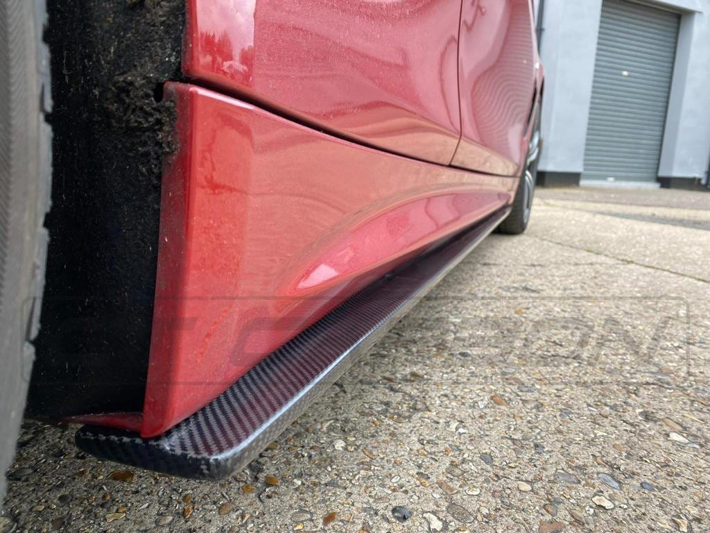 BMW F36 4 Series Coupe full carbon fiber kit with twin exhaust by CT Carbon, showcasing sleek carbon fiber panels and sporty design.
